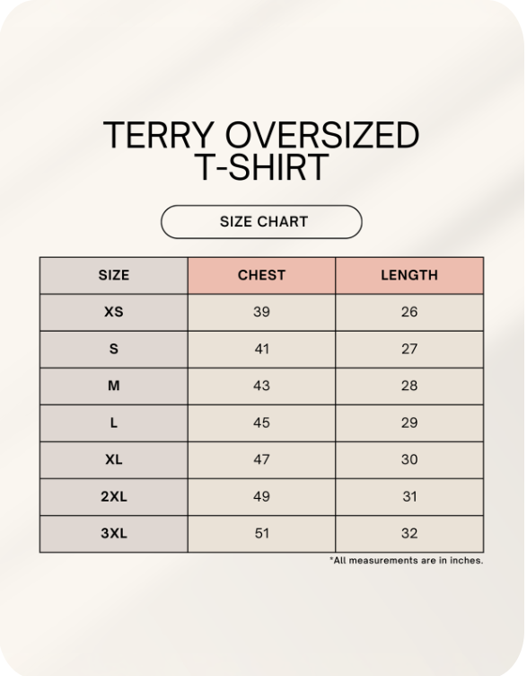 "Vyom-wave" Unisex Terry Oversized Tee