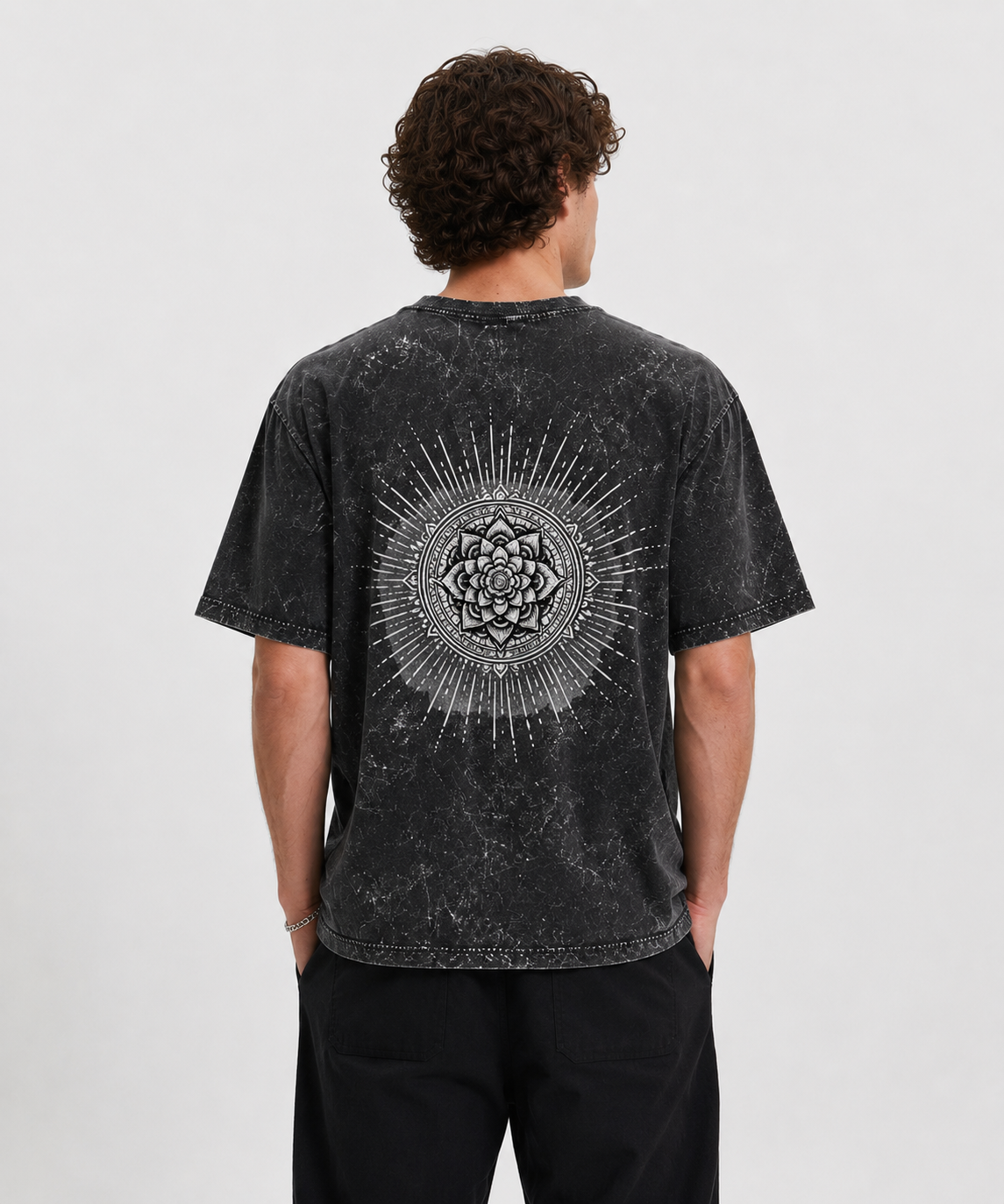 "Vyom-Shine"Unisex Acid Washed Oversized Tee