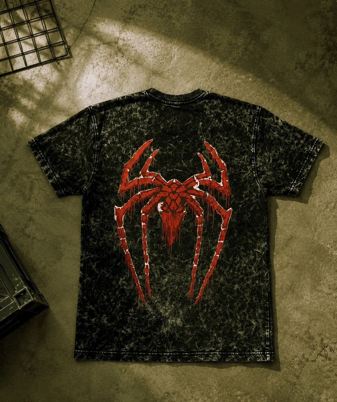 VYOM - SPIDER 2.0 | Unisex | Acid Washed Oversized Tee