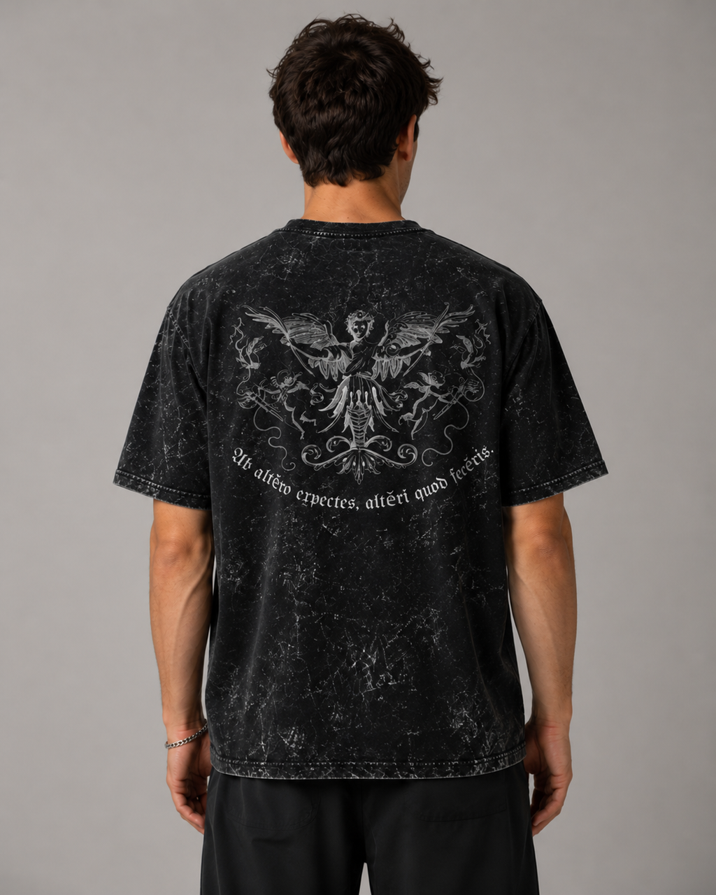"Vyom- embrace"Unisex Acid Washed Oversized Tee