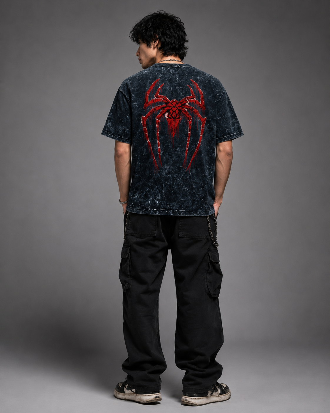 VYOM - SPIDER 2.0 | Unisex | Acid Washed Oversized Tee